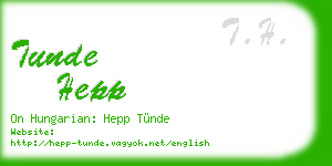 tunde hepp business card