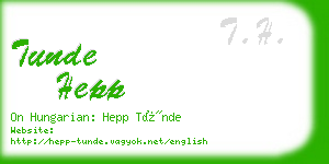 tunde hepp business card